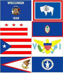 All 50 us states vector flags set. State Territorial Flags Of The United States