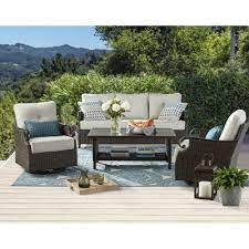 This means that extra chairs or end tables can be purchased without having to buy an entire second patio set. Member S Mark Ridgethorne 4 Piece Deep Seating Set Sam S Club