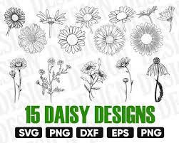 Download Daisy Svg Bundle Flower Svg Daisy Cut File Floral Svg Etsy