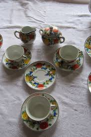 Vintage Tea Set Deluxe H N Germany Made In Germany Hand Painted Red Flowers Pineapples 14 Pieces In 2020 Tea Sets Vintage Vintage Tea Tea Set