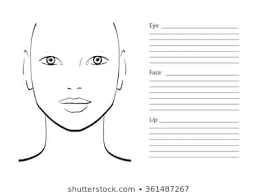 Face Makeup Drawing Images Stock Photos Vectors