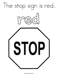 Make a fun coloring book out of family photos wi. The Stop Sign Is Red Coloring Page Coloring Home