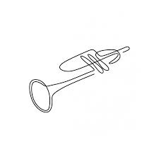 One Continuous Line Drawing Trumpet Music Instrument Vector Illustration Minimalist Design Single Line Art Trumpet Line Drawing Png And Vector With Transpare Minimalistische Zeichnung 3d Zeichnen Stickereimuster