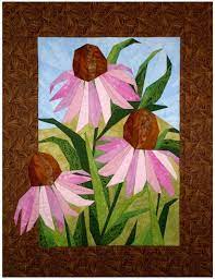 Coneflowers Foundation Paper Piecing Pattern 20 1 2 X 26 Quilt Block Foundation Paper Piecing Patterns Paper Piecing Patterns Paper Pieced Quilt Patterns
