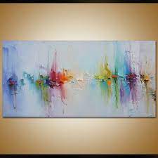 Contemporary Art Abstract Painting Original Art Canvas Painting Seascape Painting Canvas Wall Decor Abstract Canvas Art Rainbow Colors Abstrakte Malerei Abstrakte Leinwand Leinwandmalerei