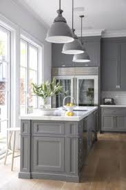Grey kitchen cabinets with glass doors. Painted Furniture Ideas How To Pick Paint Colors For Kitchen Cabinets Painted Furniture Ideas