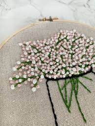 Baby S Breath Embroidery Etsy In 2021 French Knot Embroidery Babys Breath Flower Crafts