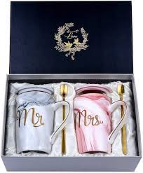 The his and hers pajamas with funny sayings, the tandem bikes, the matching underwear.but gifts for couples can be cute without also inducing eye rolls from the general public and we've set out to prove it! Amazon Com Wedding Gifts Mr And Mrs Mugs Set Husband And Wife Anniversary Gifts Married Couples Gifts Bridal Shower Engagement Gifts Ceramic Marble Cups 14 Oz Kitchen Dining