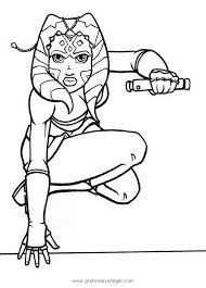 Find more coloring pages online for kids and adults of star wars ahsoka coloring pages to print. Ahsoka Tano 10 Gratis Malvorlage In Science Fiction Star Wars Ausmalen