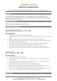 acupuncturist resume samples qwikresume