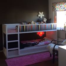 Ikea Kura Bed Diy Painted White And With Wallpaper From Brakig Collection 2014 Girls Loft Bed Ikea Kura Bed Kura Bed