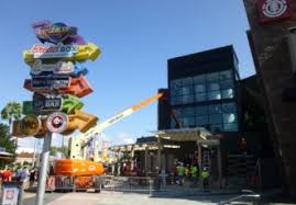 It has a cool roller coaster, but the one at new york its towards the end of the strip headed toward the stratosphere. Nascar Cafe Orlando Parkstop