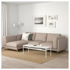 Nockeby 3er Sofa Mit Recamiere Rechts Lejde Dunkelbeige Verchromt Ikea Deutschland 3er Sofa Sofa Beige Chaiselongue