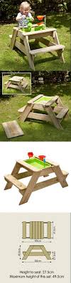 The Tp Toys Early Fun Picnic Table Sandpit Features A Robust Bowl In The Center Which Is Easily Reve Picnic Table Kids Picnic Table Wooden Pallet Ideas Garden