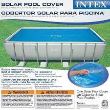 Pool Solar Cover Intex Rectangular Frame 17 8 X 8 4 Above Ground Water Warm Intex