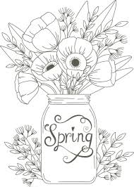 Flowers, showers, kids and more spring pictures and sheets to color. Spring Coloring Pages To Print Flower Free Printable Images Garden Stencils Sheets Coroling Bouquet Golfrealestateonline