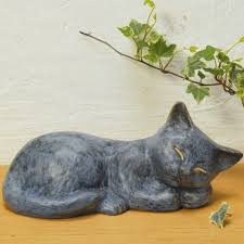 Katzenfigur Dekoskulptur Tierfigur Aus Keramik Katzen Design Tiere Deko Katze