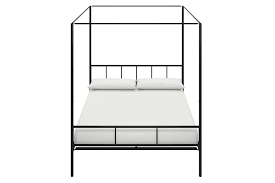 It comes with a sophisticated headboard and footboard and with metal. Buy Novogratz Marion Canopy Bed Queen Black Online In Turkey 241827043