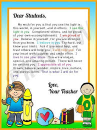 Note From Teacher To Student Google Search Letter To Students Letter To Teacher Dear Students