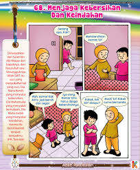 Para perangkat pemuda menginformasikan bahwasanya besok sore, akan diadakan gotong royong pembangunan. Komik Adab Menjaga Kebersihan Komik Anak Perawatan Anak Pendidikan