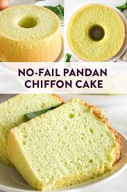 An Iconic Sweet Cake In South East Asia Pandan Chiffon Cake Is A Unique Treat Rich With Asian Flavou In 2020 Pandan Chiffon Cake Chiffon Cake Filipino Recipe Recipes