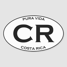 Cr Costa Rica Oval Sticker Zazzle Com Print Stickers Costa Rica Lettering