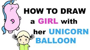 Unicorn hello kitty drawing easy. How To Draw A Cute Cartoon Kawaii Girl With Her Unicorn Balloon Easy Step By Step Drawing Tutorial For Kids How To Draw Step By Step Drawing Tutorials