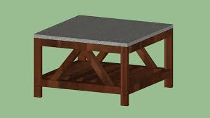 This arrangement leaves enough room for walking, and makes it easy for everyone to take a seat on the sofa's deep cushions. Crate Barrel Bluestone Square Coffee Table 3d Warehouse