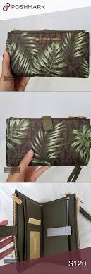 Michael Kors Double Zip Wrislet Wallet Brown Olive Clothes Design Fashion Design Michael Kors Bag