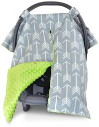 Arrow Car Seat Canopy With Lime Green Dot Minky And Peekaboo Opening Baby Carseat Canopy Baby Car Seats Baby Boy Carseat Covers