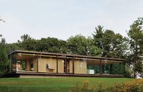 Desai Chia Creates A Glass Box Home In Rural New York State Modern Prefab Homes Prefab Guest House Prefab Homes