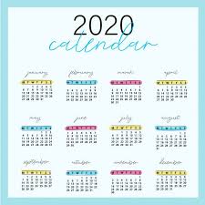 2020 Calendar Design Ready To Print Prem Premium Vector Freepik Vector Calendar Business Design Blue In 2020 Calendar Design Agenda Design Calendar