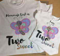 Two Sweet Birthday Shirt Mom And Me Shirts Butterfly Birthday Shirt Butterfly Birthday Party Birthday Party Shirt Butterfly Birthday