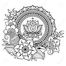 You can download, favorites, color online and print these lotus mandala coloring page for free. Circular Pattern In Form Of Mandala With Lotus Flower For Henna Mehndi Tattoo Decoration Decorative Ornament In Ethnic Oriental Style Coloring Book Page Royalty Free Cliparts Vectors And Stock Illustration Image 110244803