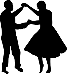 Clipart Fifties Dancers Couple Silhouette Silhouette Dancing Clipart