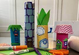 Just start by downloading and building a couple of the printable scale model plans. Maker Monday Cardboard Tube Houses Pittsburgh Is Kidsburgh