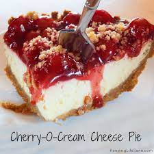 6 Ingredient Cherry O Cream Cheese Pie Recipe Desserts Cream Cheese Pie Recipes Cream Cheese Pie