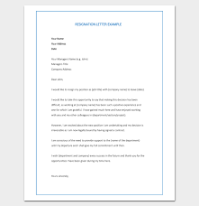 It comes in an easy to use format and with customization options. Resignation Letter Template Format Sample Letters With Tips