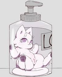 lotion cat (kekitopu), buunsy, anus, bodily fluids, container - Furry 34 com
