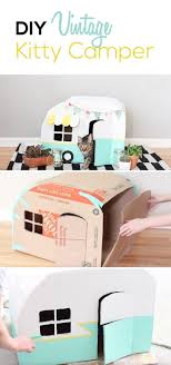 Your Cat Will Love This Fun Hiding Place Made Out Of Cardboard Panit And Tape Not Only Will Your Cat Like It In 2020 Cat House Diy Diy Cat Bed