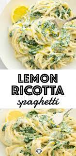 Easy Lemon Ricotta Pasta Spinach Recipe In 2020 Healthy Weeknight Meals Ricotta Pasta Healthy Recipes