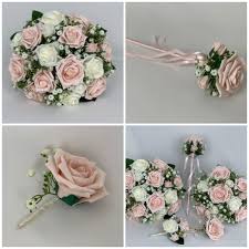 Maybe you would like to learn more about one of these? Artificial Wedding Flowers Package Blush Pink Roses Gypsophila