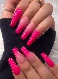 Pin On Coffin Nail Hot pink nails are great for people who dream of becoming the center of attention.