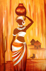 Artwork African Woman Art Black And White African Woman Original Oil Painting Available Directly From Artist African Art Painting In 2020 African Art Paintings Africa Art African Paintings