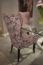 Designmaster Denmark Arm Chair With Beautiful Burnout Velvet Coral Pattern In A Plum Colorati Upscale Furniture Reupholster Furniture Elegant Living Room Decor