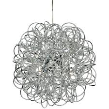 Since we're installing a ceiling fan with a light combination, we're going to want to use a remote controlled or two wire wall control so that we can control this ceiling fan separate from the light. Firstlight 3476ch Industrial Chrome Messy Wire Ceiling Pendant Light Ideas4lighting Sku256i4l