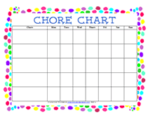 Kids Chore Chart Template Pdf Weekly Chore Chart For Kids
