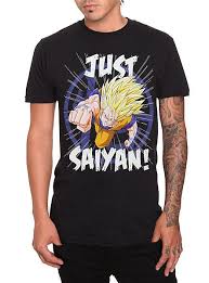 Dragon Ball Z Just Saiyan T Shirt Hot Topic Cool T Shirts Shirts Dragon Ball Z