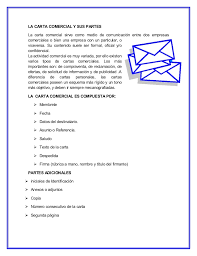 Podría decirse que esta es una. La Carta Comercial Y Sus Partes