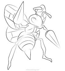 Free printable beedrill coloring pages for kids of all ages. Beedrill Pokemon Coloring Pages Xcolorings Com